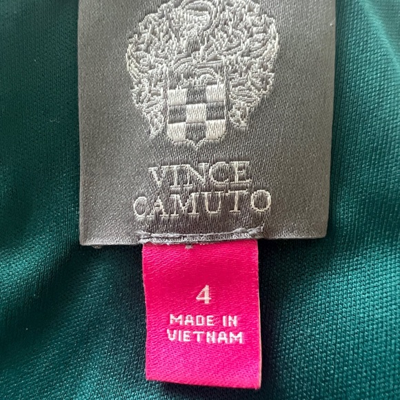 Vince Canuto Women’s Crepe Fit&Flare Bow Neck Minidress Green size 4 - Picture 7 of 7